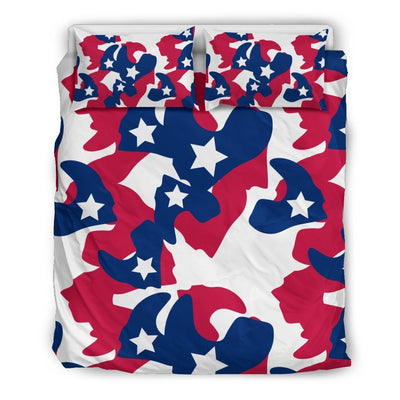 American flag Camo Camouflage Print Duvet Cover Bedding Set