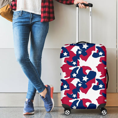 American flag Camo Camouflage Print Luggage Cover Protector