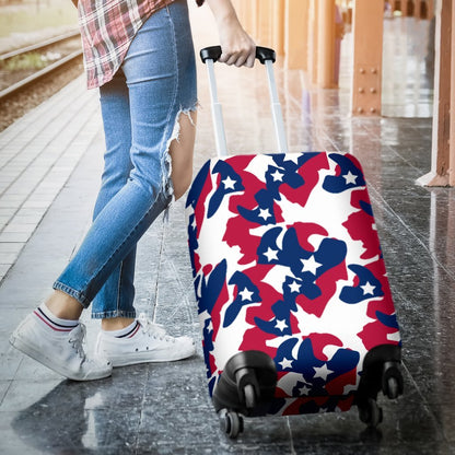 American flag Camo Camouflage Print Luggage Cover Protector