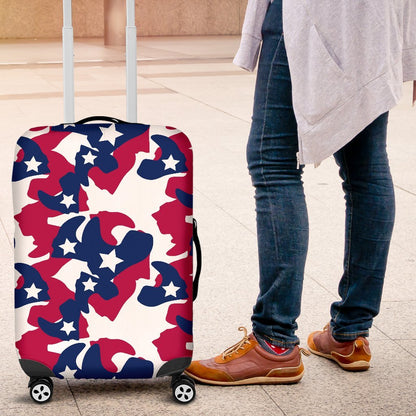 American flag Camo Camouflage Print Luggage Cover Protector