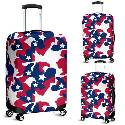 American flag Camo Camouflage Print Luggage Cover Protector
