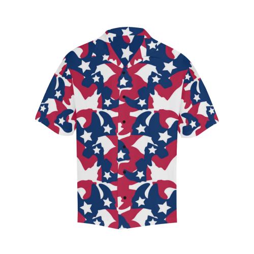American flag Camo Print Men Hawaiian Shirt