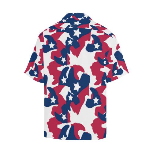 American flag Camo Print Men Hawaiian Shirt