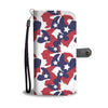 American Flag Camo Camouflage Print Wallet Phone Case