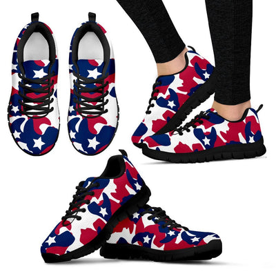 American flag Camo Camouflage Print Women Sneakers