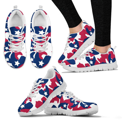 American flag Camo Camouflage Print Women Sneakers