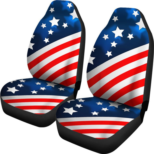 American Flag Style Universal Fit Car Seat Covers