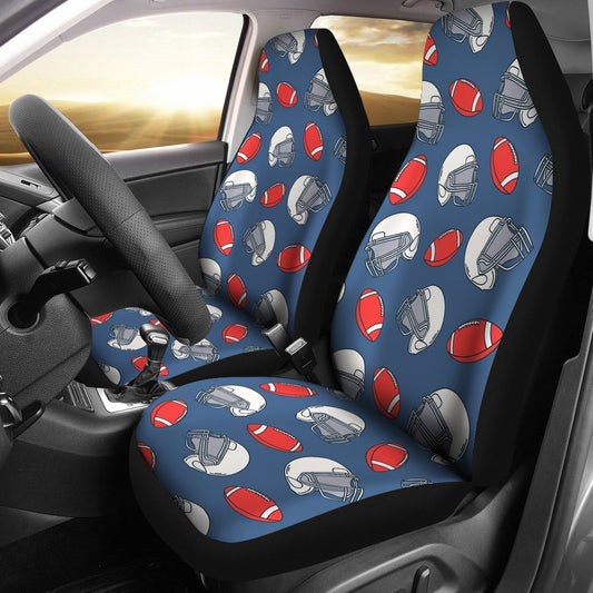 American Football Helmet Design Pattern Universal Fit Car Seat Covers