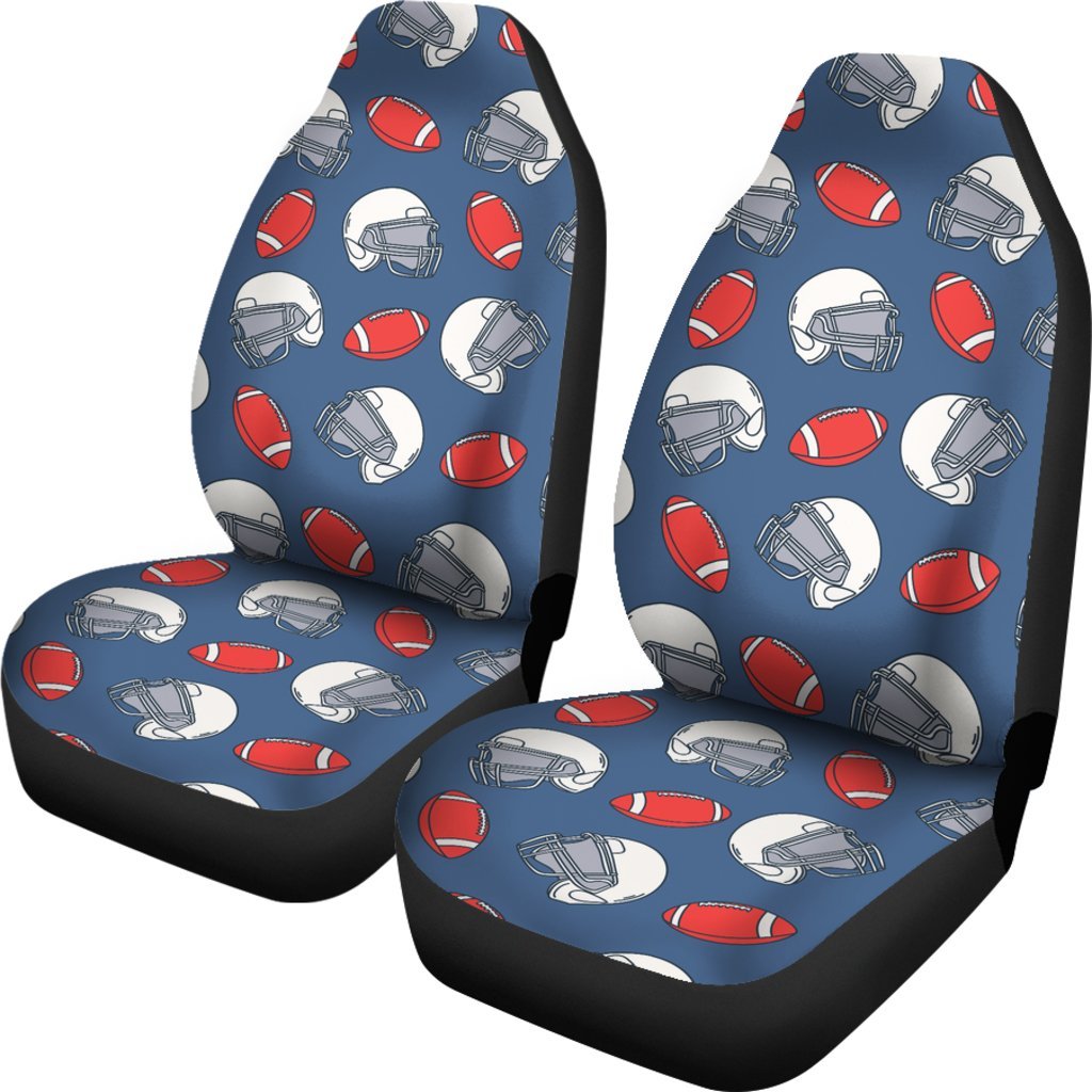 American Football Helmet Design Pattern Universal Fit Car Seat Covers