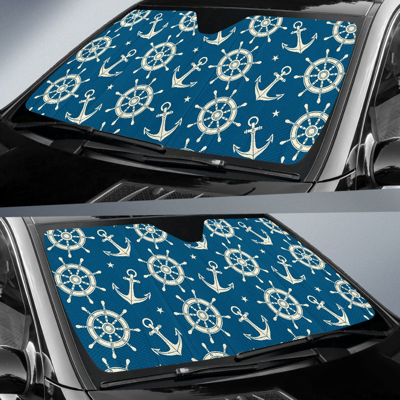 Anchor Pattern Print Design 01 Car Sun Shade-JORJUNE.COM