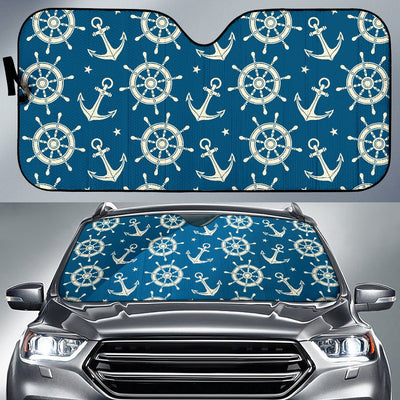 Anchor Pattern Print Design 01 Car Sun Shade-JORJUNE.COM