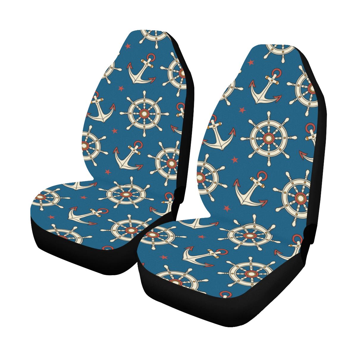 Anchor Pattern Print Design 02 Car Seat Covers (Set of 2)-JORJUNE.COM