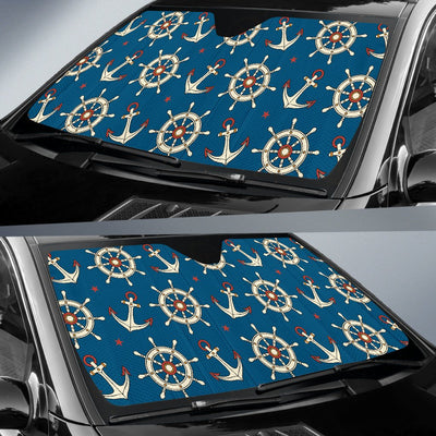 Anchor Pattern Print Design 02 Car Sun Shade-JORJUNE.COM