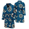 Anchor Pattern Print Design 02 Men Bathrobe-JORJUNE.COM