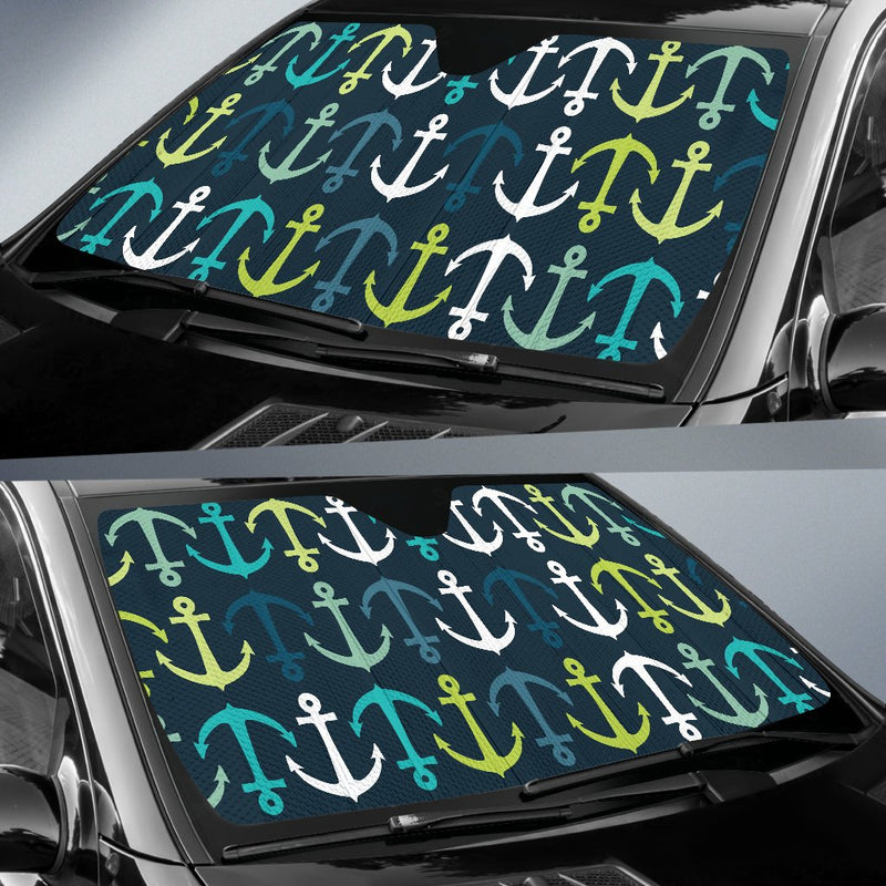 Anchor Pattern Print Design 03 Car Sun Shade-JORJUNE.COM