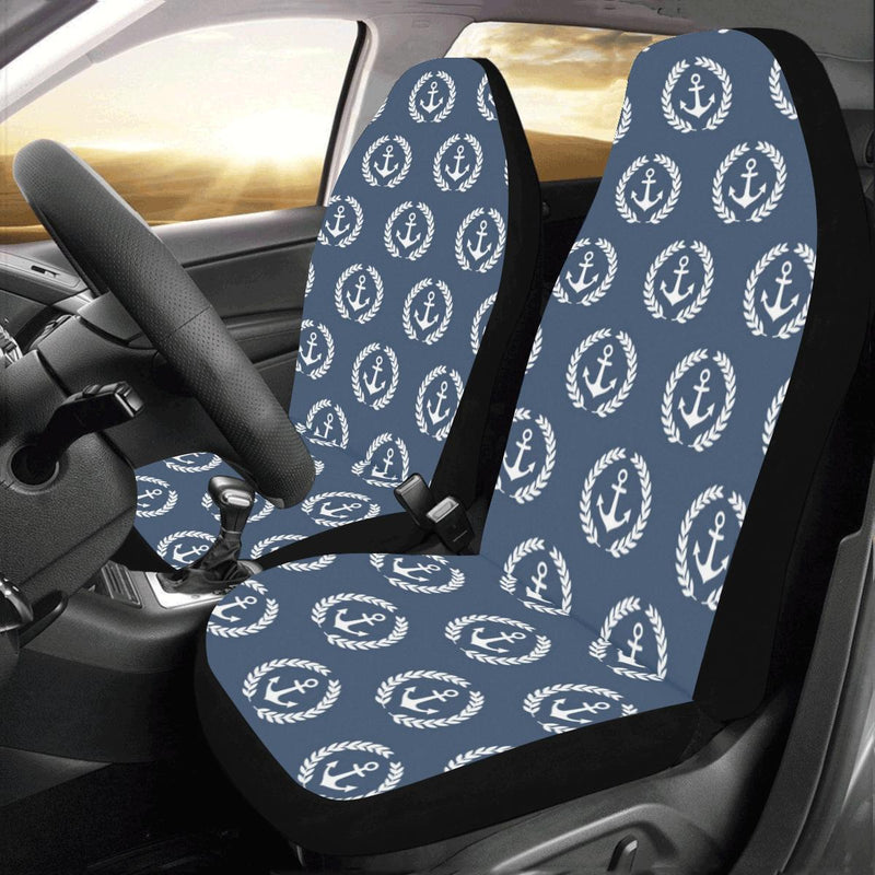 Anchor Pattern Print Design 04 Car Seat Covers (Set of 2)-JORJUNE.COM