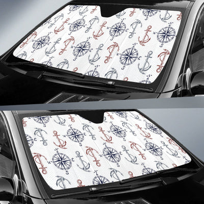 Anchor Pattern Print Design 06 Car Sun Shade-JORJUNE.COM