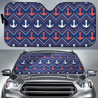 Anchor Pattern Print Design 07 Car Sun Shade-JORJUNE.COM