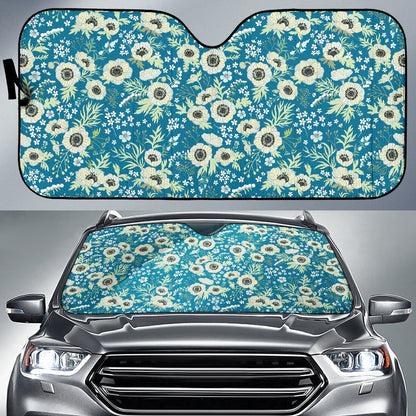 Anemone Pattern Print Design 01 Car Sun Shade-JORJUNE.COM