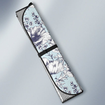 Anemone Pattern Print Design 02 Car Sun Shade-JORJUNE.COM
