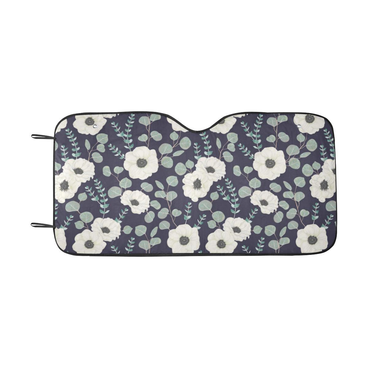 Anemone Pattern Print Design AM01 Car Sun Shade-JorJune