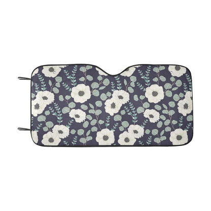 Anemone Pattern Print Design AM01 Car Sun Shade-JorJune