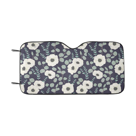 Anemone Pattern Print Design AM01 Car Sun Shade-JorJune