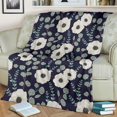 Anemone Pattern Print Design AM01 Fleece Blankete