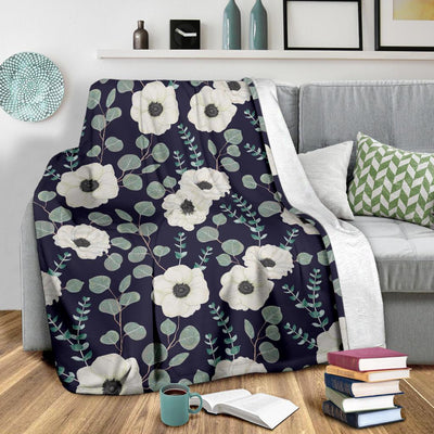 Anemone Pattern Print Design AM01 Fleece Blankete