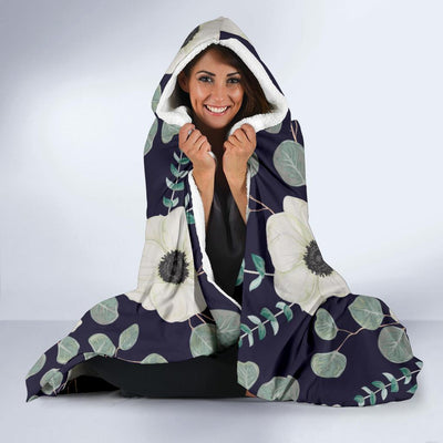 Anemone Pattern Print Design AM01 Hooded Blanket-JORJUNE.COM