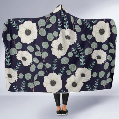 Anemone Pattern Print Design AM01 Hooded Blanket-JORJUNE.COM