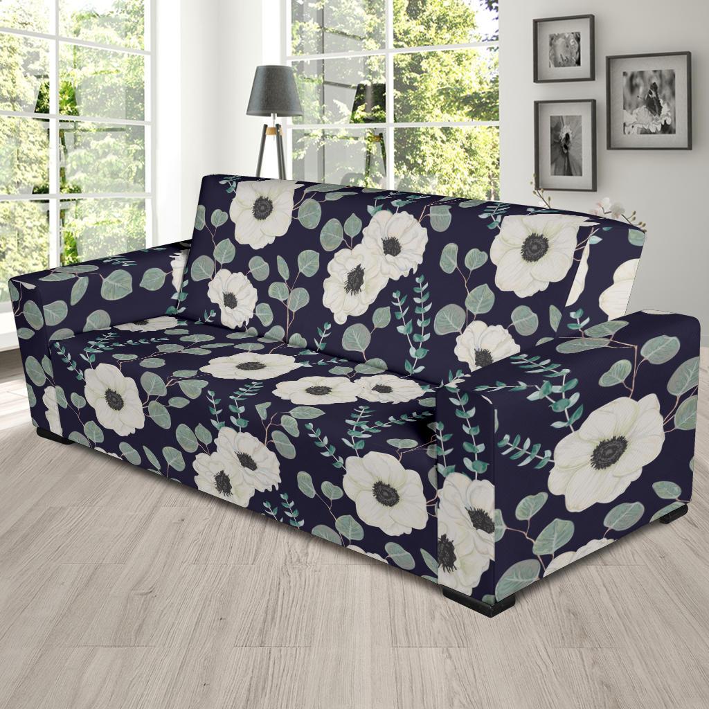 Anemone Pattern Print Design AM01 Sofa Slipcover-JORJUNE.COM