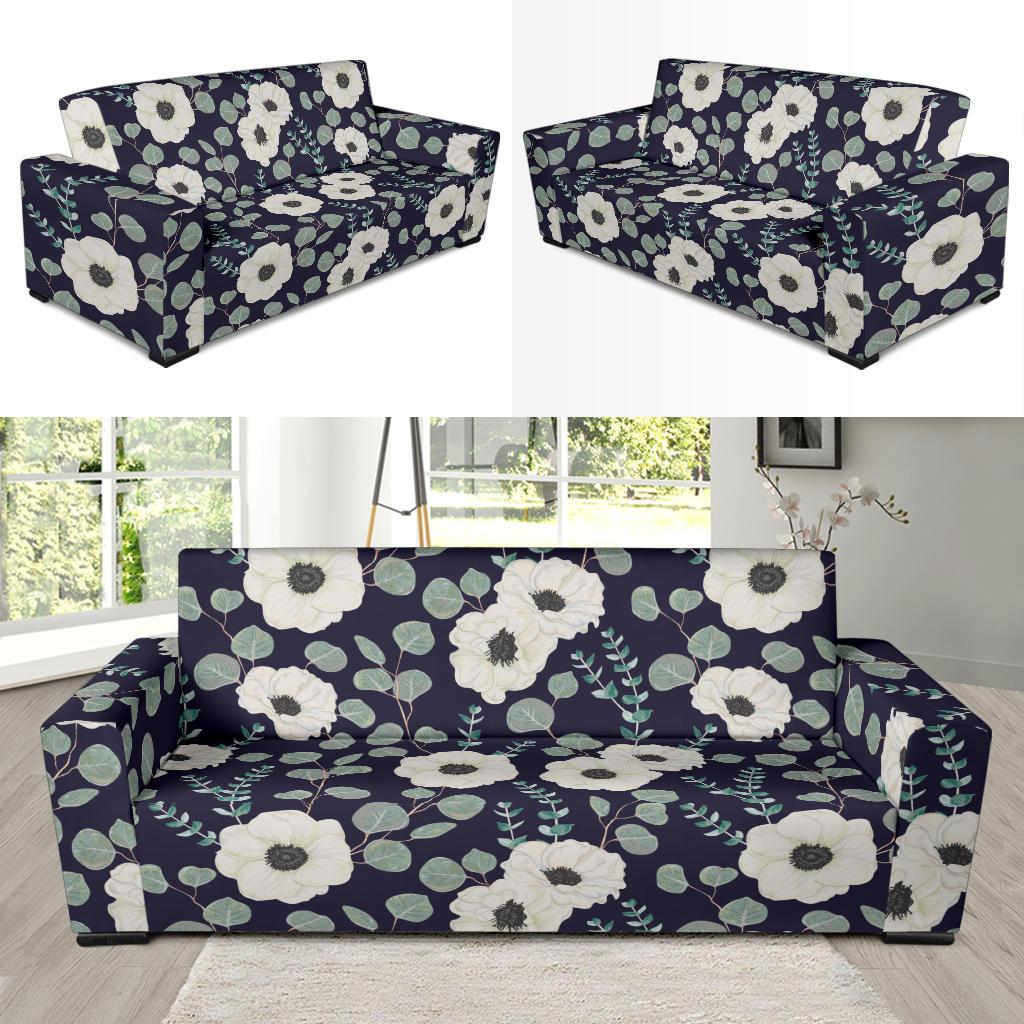 Anemone Pattern Print Design AM01 Sofa Slipcover-JORJUNE.COM
