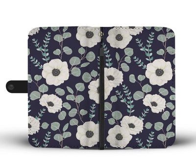 Anemone Pattern Print Design AM01 Wallet Phone Case