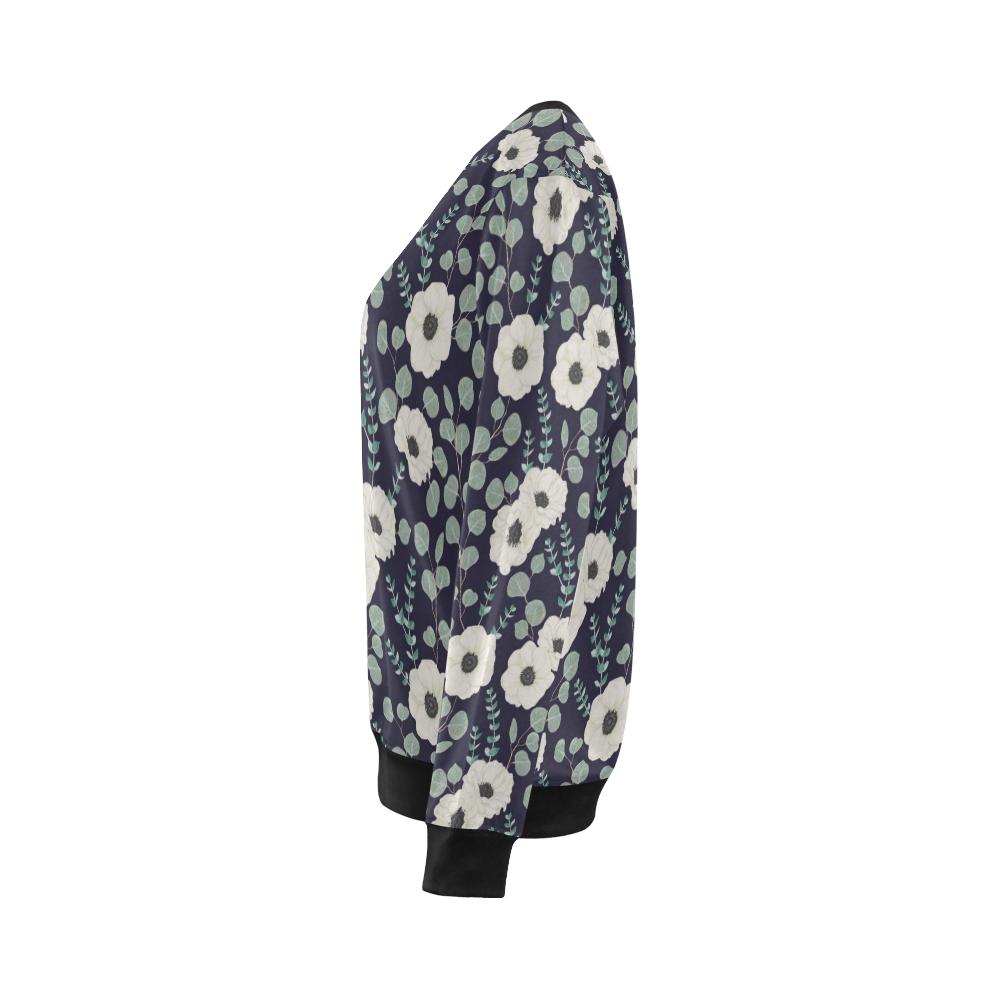 Anemone Pattern Print Design AM01 Women Long Sleeve Sweatshirt-JorJune