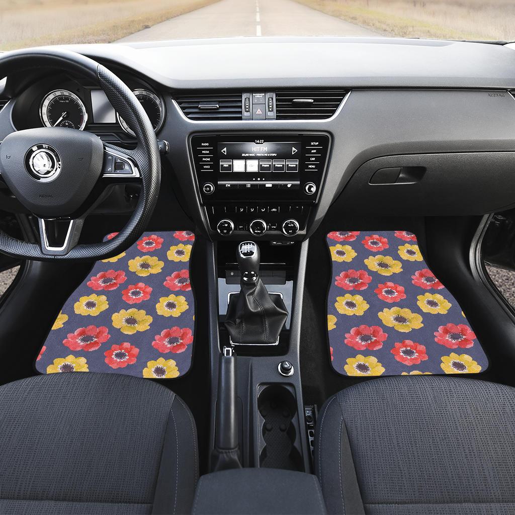 Anemone Pattern Print Design AM010 Car Floor Mats-JorJune