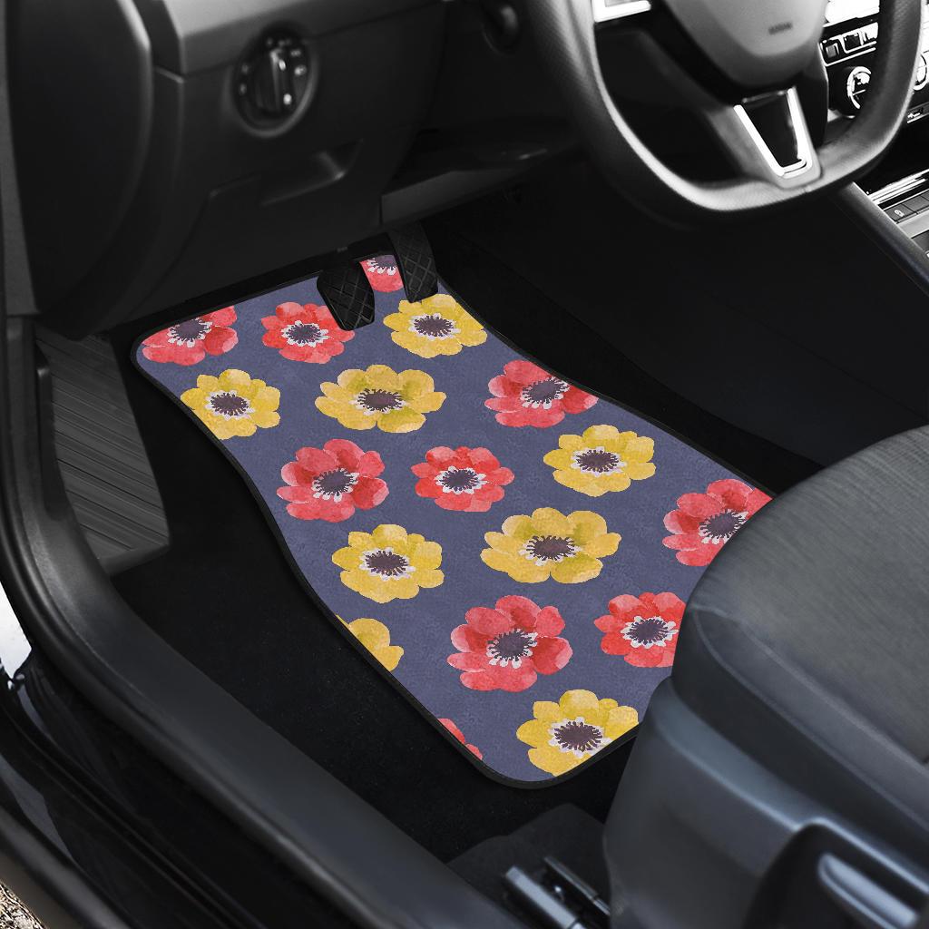 Anemone Pattern Print Design AM010 Car Floor Mats-JorJune