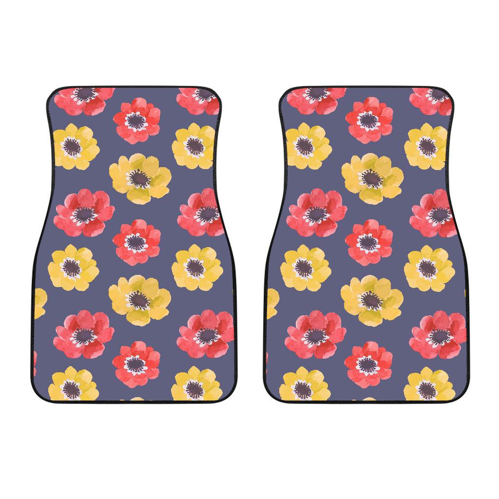 Anemone Pattern Print Design AM010 Car Floor Mats-JorJune