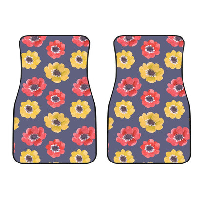 Anemone Pattern Print Design AM010 Car Floor Mats-JorJune