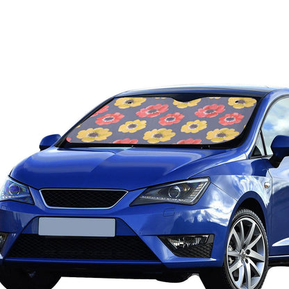 Anemone Pattern Print Design AM010 Car Sun Shade-JorJune