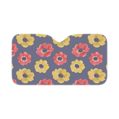 Anemone Pattern Print Design AM010 Car Sun Shade-JorJune
