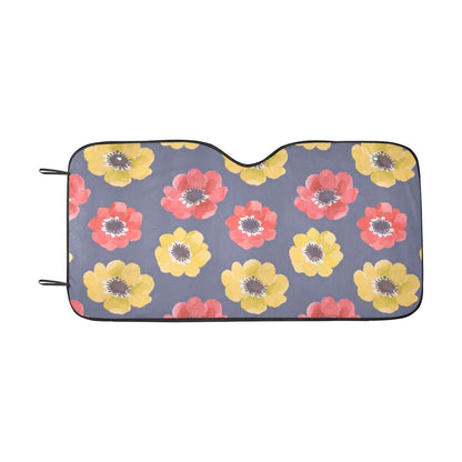Anemone Pattern Print Design AM010 Car Sun Shade-JorJune