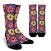 Anemone Pattern Print Design AM010 Crew Crew Socks-JORJUNE.COM