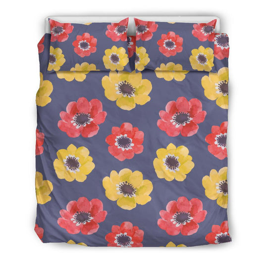 Anemone Pattern Print Design AM010 Duvet Cover Bedding Set-JORJUNE.COM
