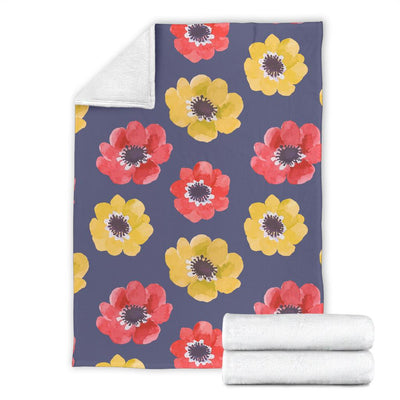 Anemone Pattern Print Design AM010 Fleece Blankete