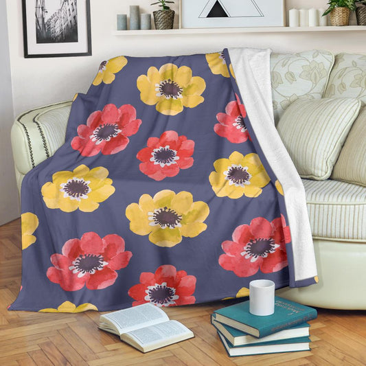 Anemone Pattern Print Design AM010 Fleece Blankete