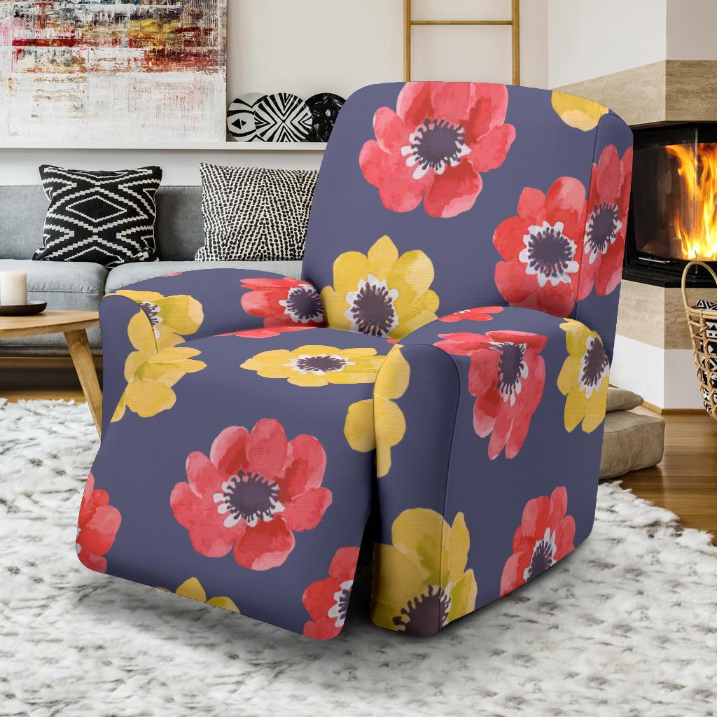 Anemone Pattern Print Design AM010 Recliner Slipcover-JORJUNE.COM