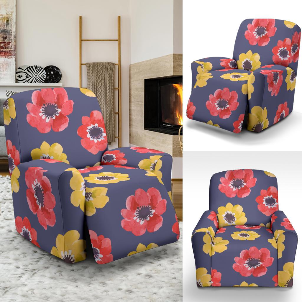Anemone Pattern Print Design AM010 Recliner Slipcover-JORJUNE.COM