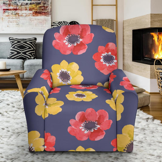 Anemone Pattern Print Design AM010 Recliner Slipcover-JORJUNE.COM