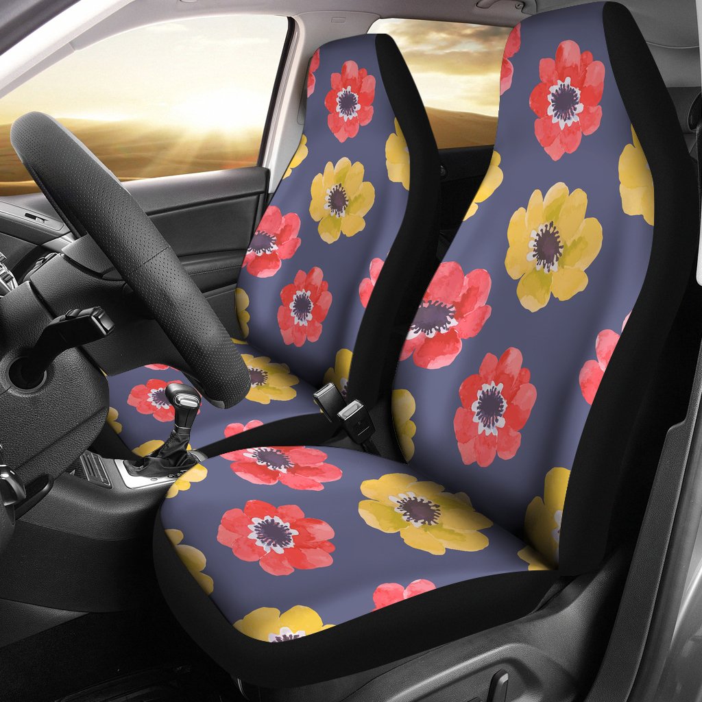 Anemone Pattern Print Design AM010 Universal Fit Car Seat Covers